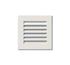 Grille ventilation carree avec moustiquaire reglable a encastrer - plastique blanc  