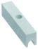 Patin nylon pour rail plastique blanc - 40x9 mm