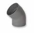 Coude 45° male/femelle a coller - pvc gris 