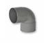 Coude 87°30 femelle/femelle a coller  - pvc gris 